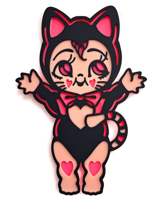 Kewpie Kitten - Wall Hanging - Small
