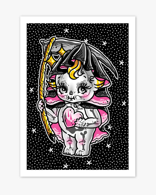 Kewpie Reaper Print - Ella Mobbs