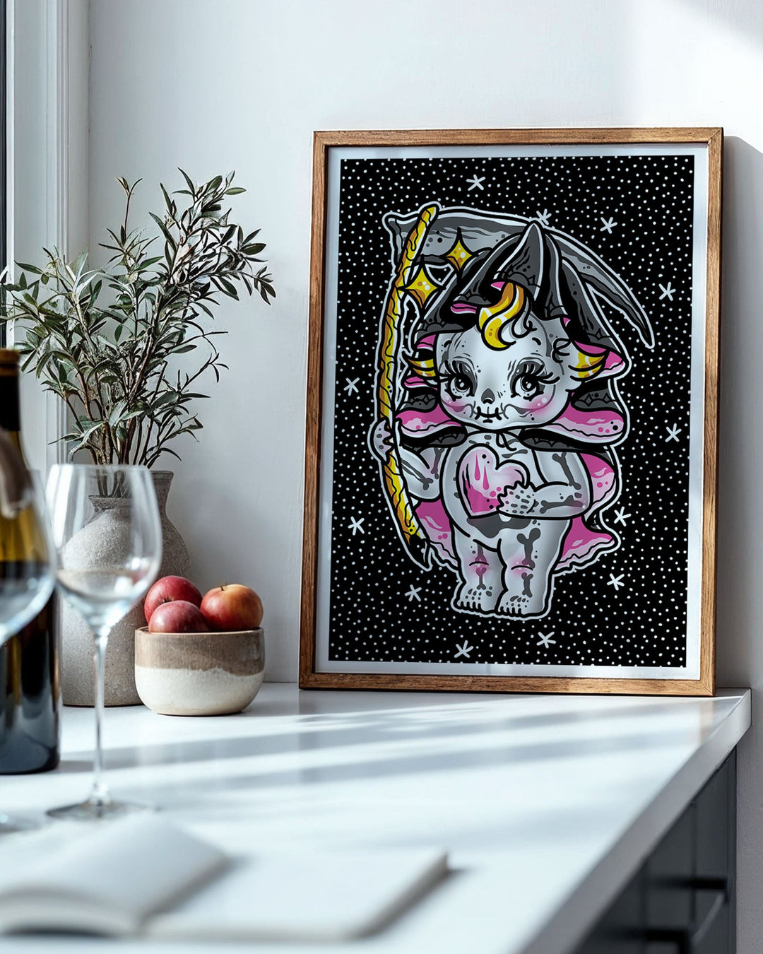 Kewpie Reaper Print - Ella Mobbs