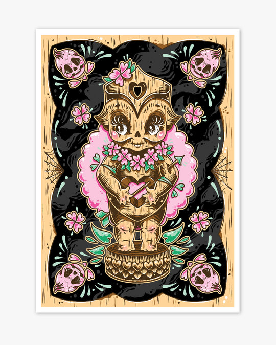 Kewpie Tiki Print