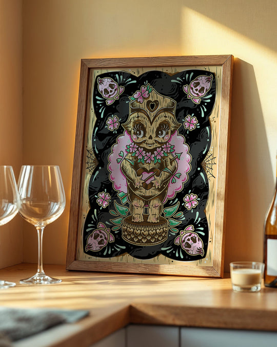 Kewpie Tiki Print