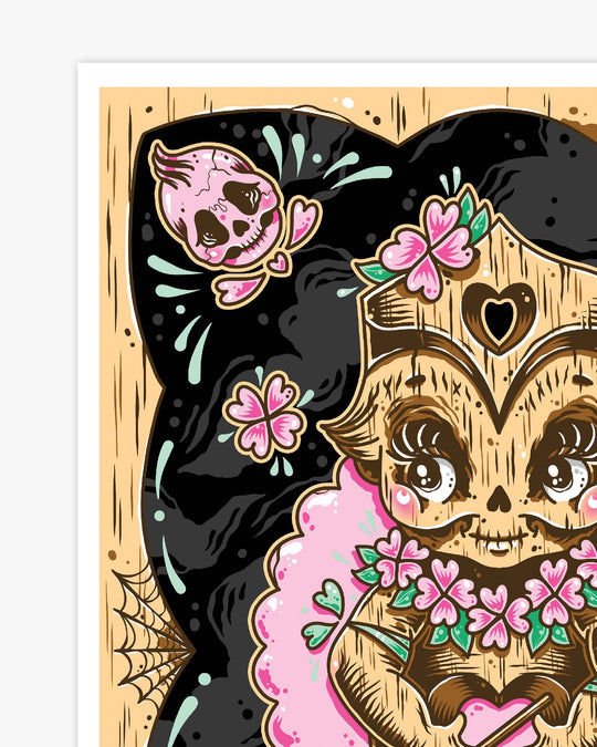 Kewpie Tiki Print - Ella Mobbs