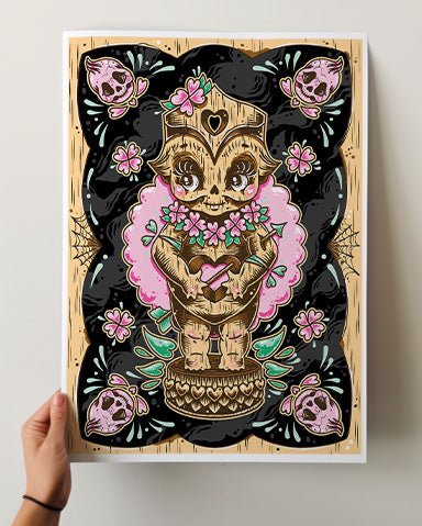 Kewpie Tiki Print - Ella Mobbs