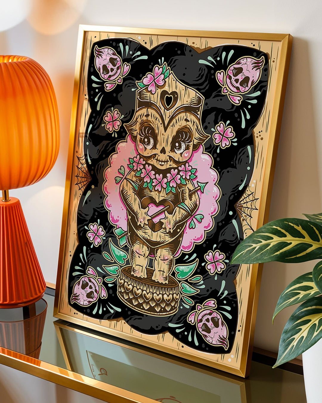 Kewpie Tiki Print - Ella Mobbs