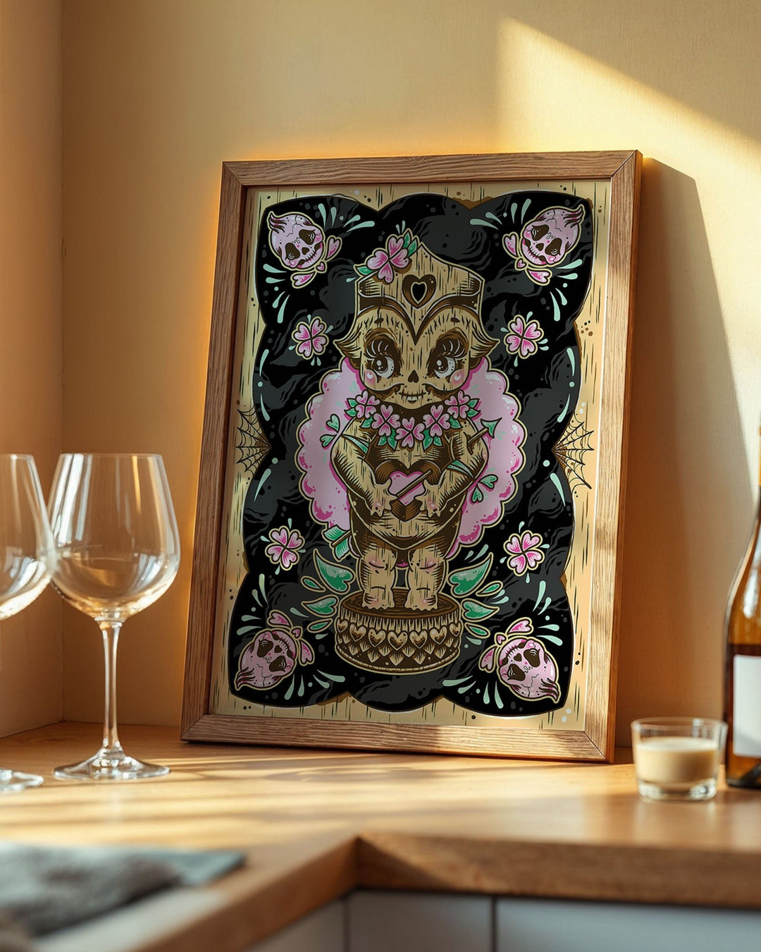 Kewpie Tiki Print - Ella Mobbs