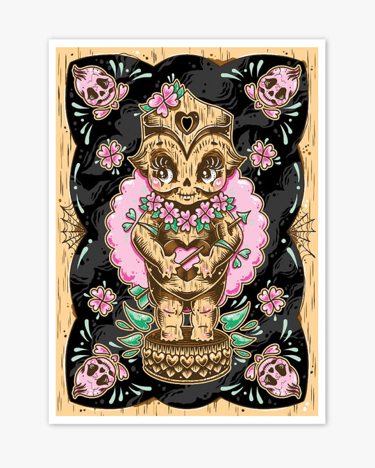 Kewpie Tiki Print - Ella Mobbs