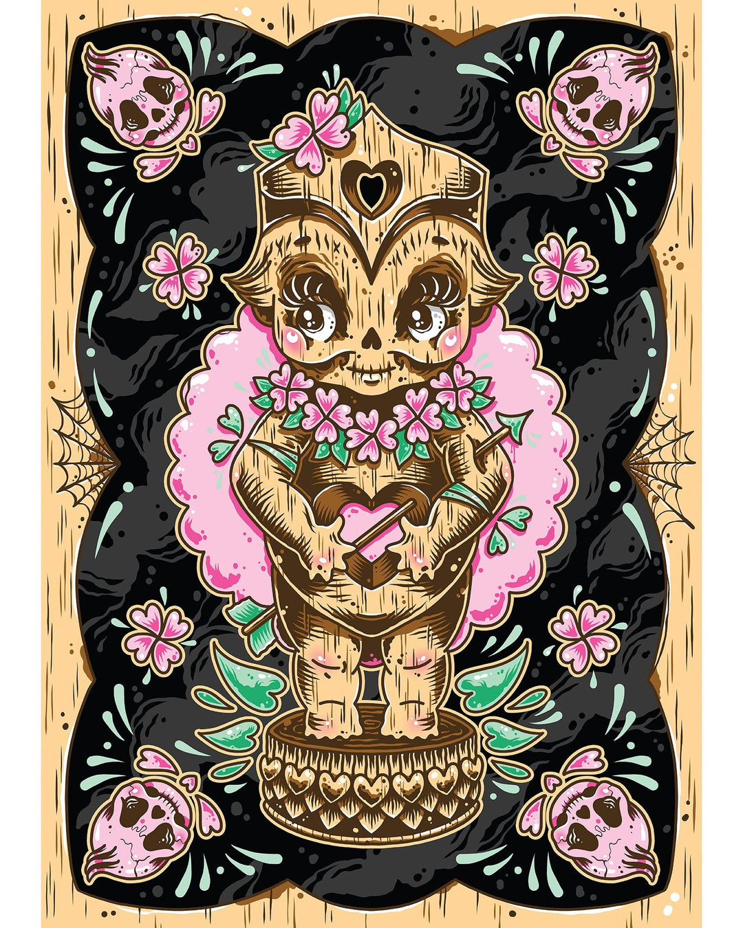 Kewpie Tiki Print - EllaMobbs
