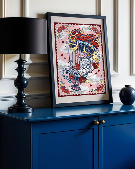 Kitten Balloon Print - Ella Mobbs