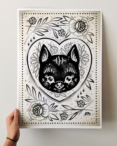 Kitten Blossom Print - Ella Mobbs