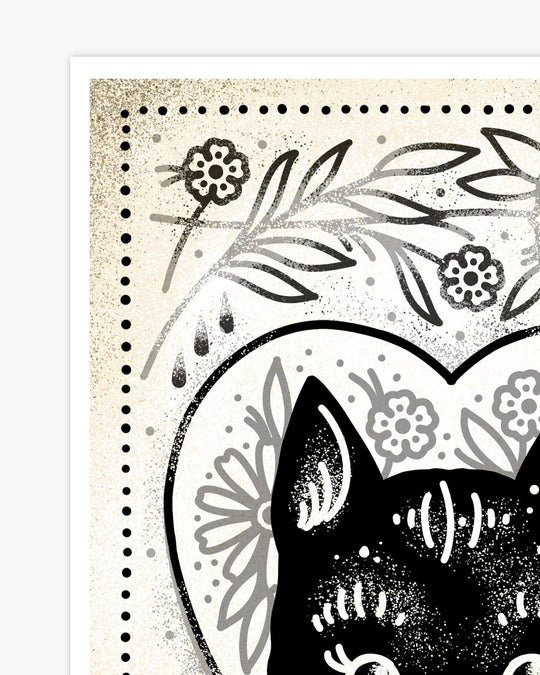 Kitten Blossom Print - Ella Mobbs