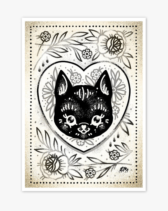 Kitten Blossom Print - Ella Mobbs