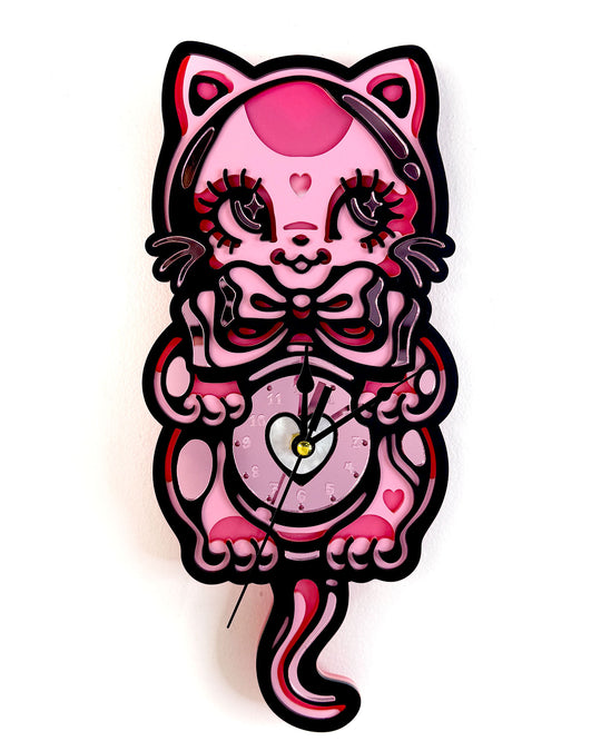 Kitty Clock 30cm/11.8"