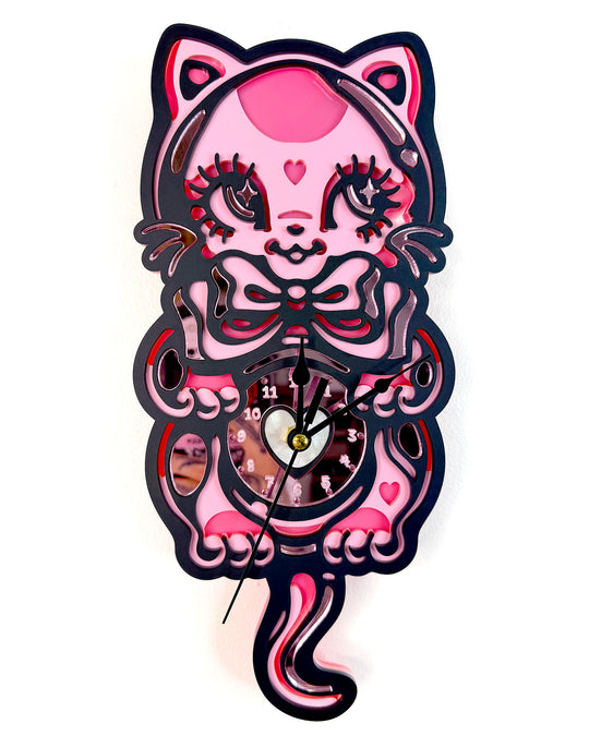 Kitty Clock 30cm/11.8"