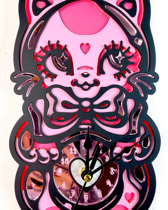 Kitty Clock 30cm/11.8"