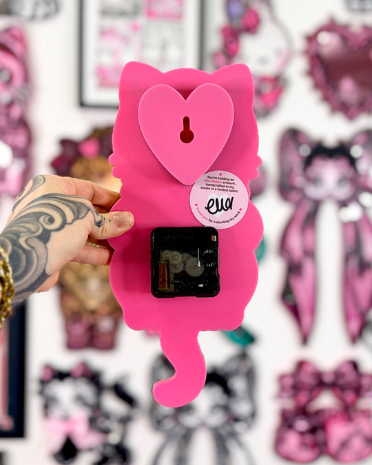 Kitty Clock 30cm/11.8"