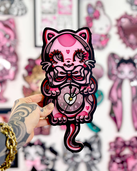 Kitty Clock 30cm/11.8"