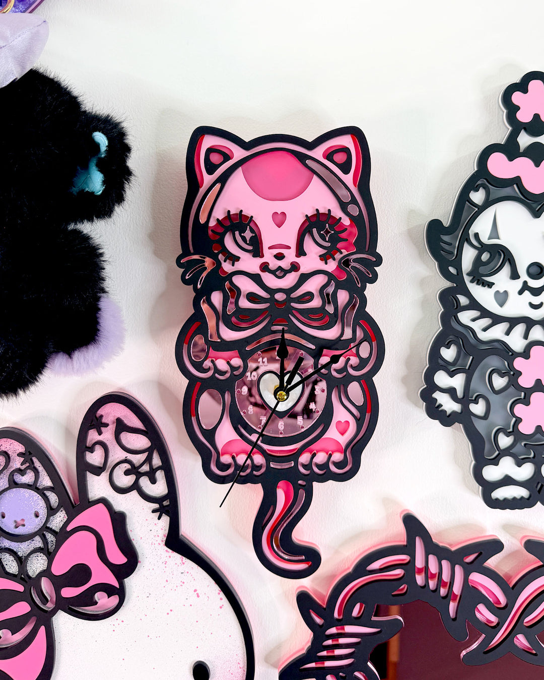 Kitty Clock 30cm/11.8"