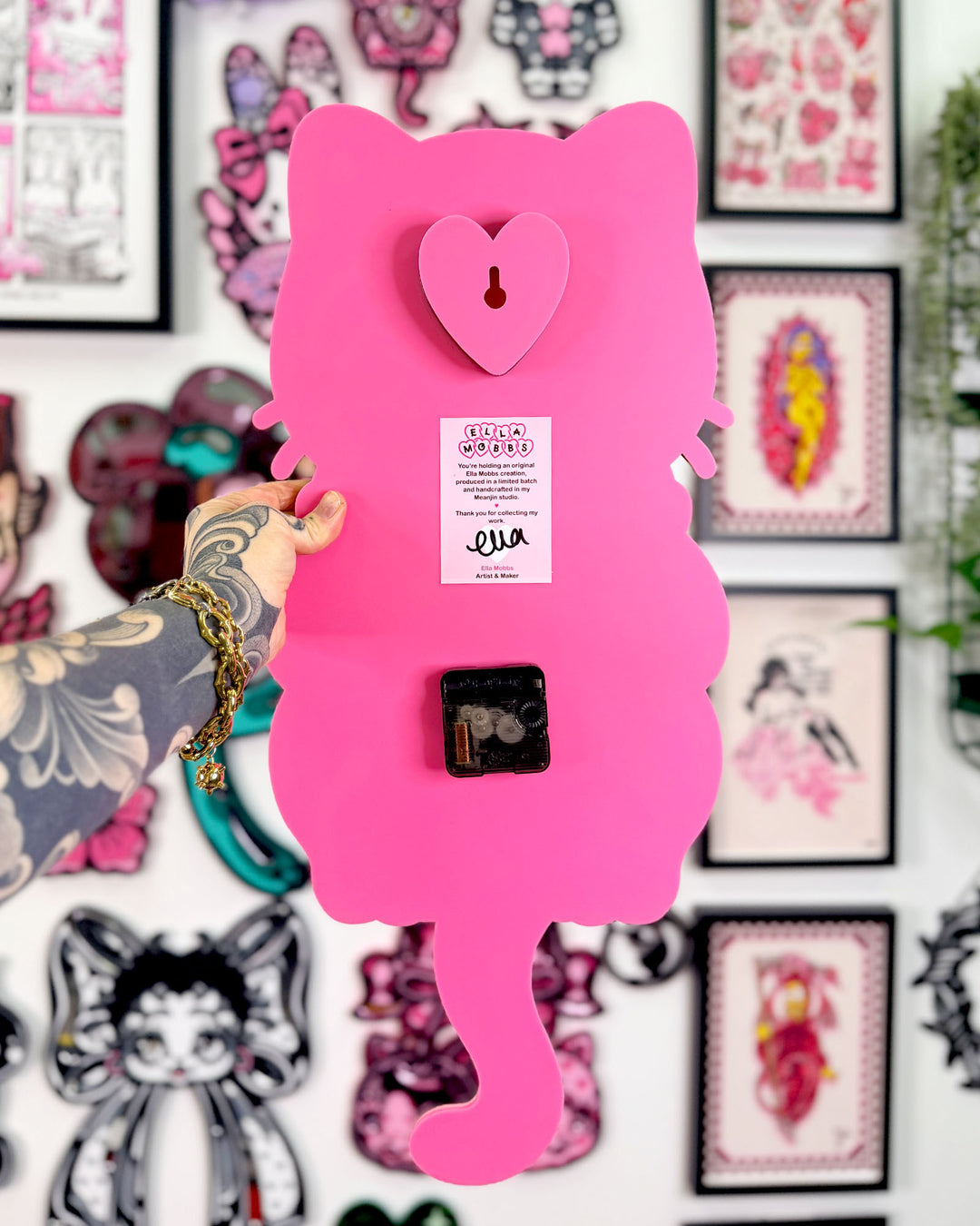 Kitty Clock 60cm/23.6"