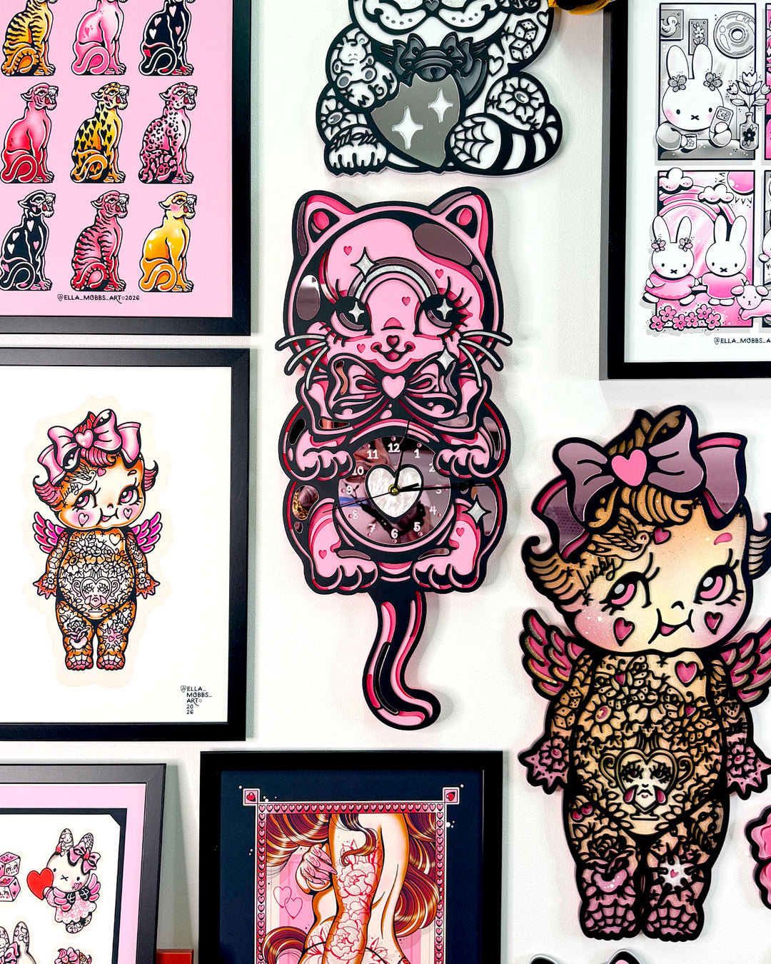 Kitty Clock 60cm/23.6"