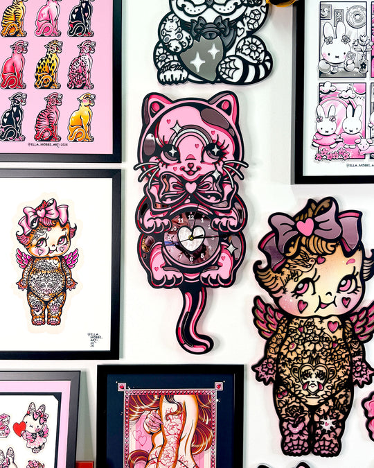Kitty Clock 60cm/23.6"
