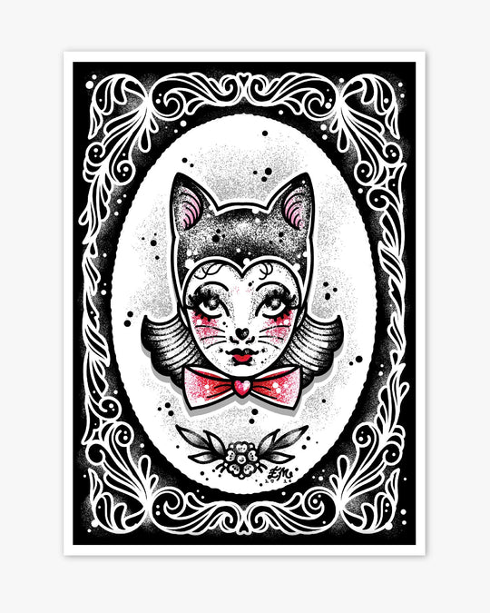 Kitten Girl Print - Ella Mobbs