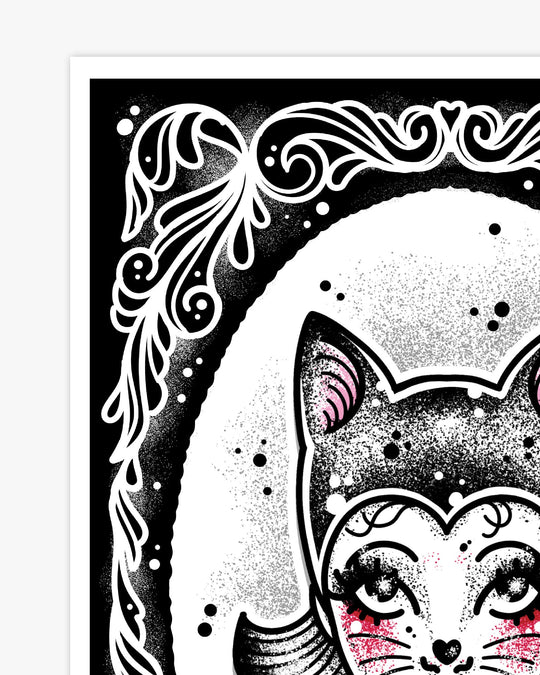 Kitten Girl Print - Ella Mobbs