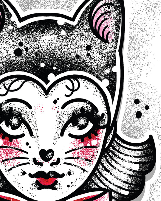 Kitten Girl Print - Ella Mobbs