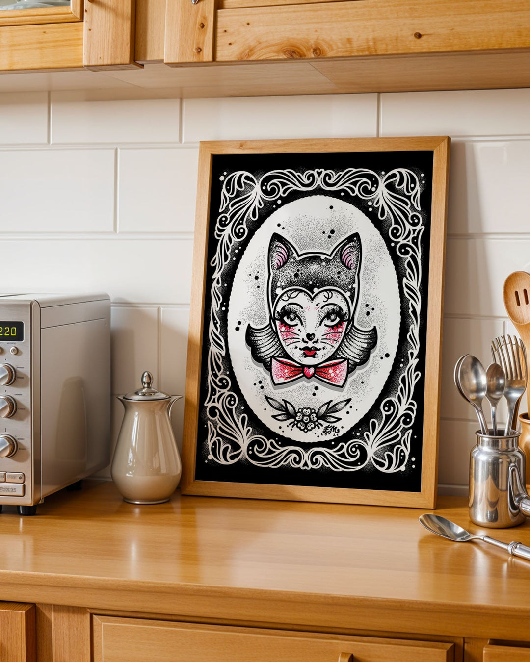 Kitten Girl Print - Ella Mobbs