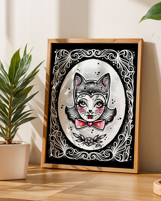 Kitten Girl Print - Ella Mobbs