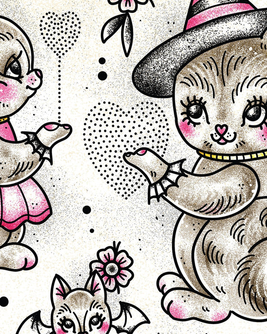 Kitten Teapots Print - Ella Mobbs