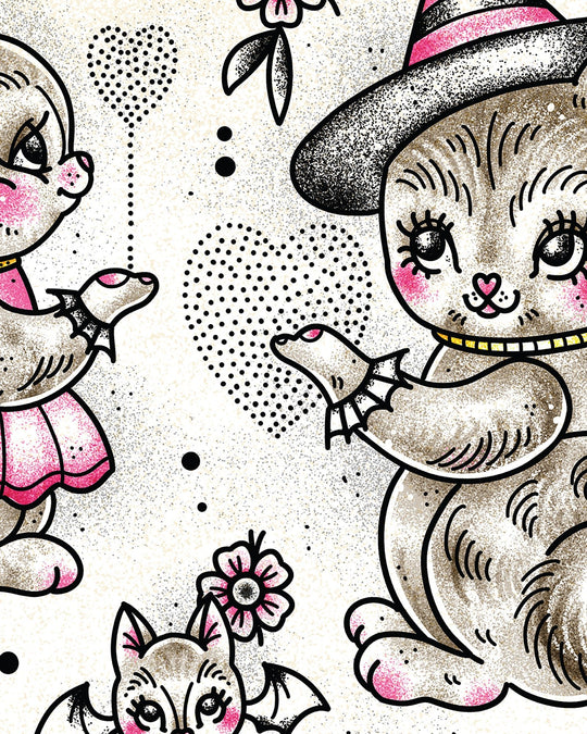 Kitten Teapots Print - EllaMobbs