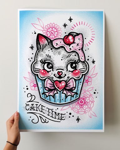Kitty Cake Print - Ella Mobbs