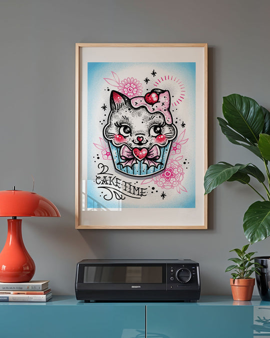 Kitty Cake Print - Ella Mobbs