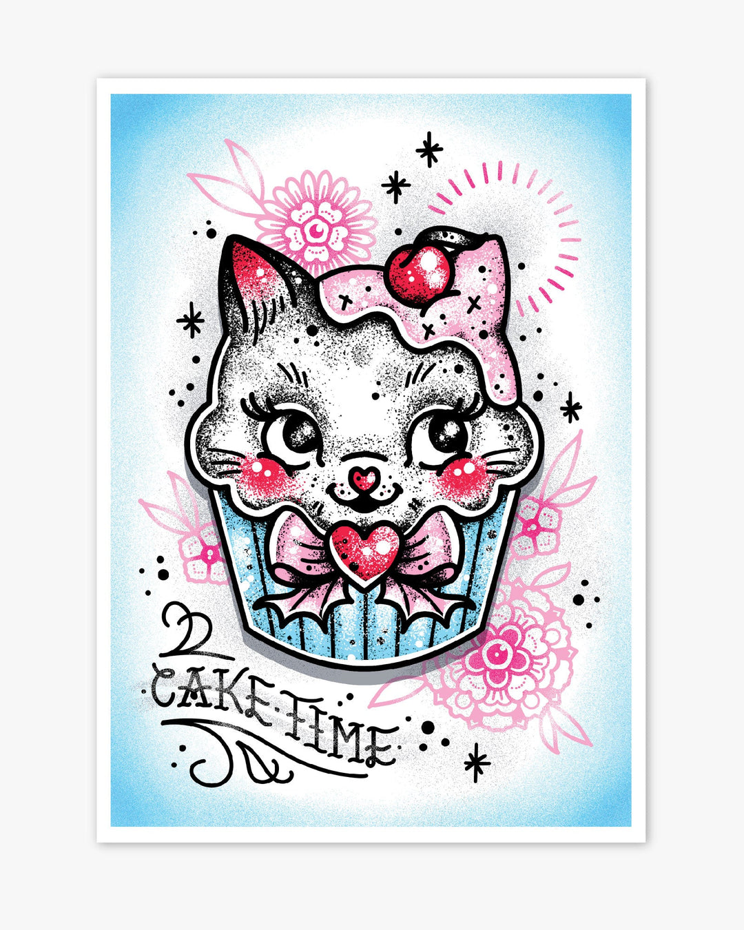 Kitty Cake Print - Ella Mobbs