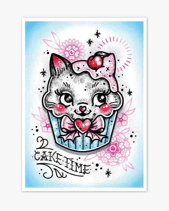 Kitty Cake Print - Ella Mobbs