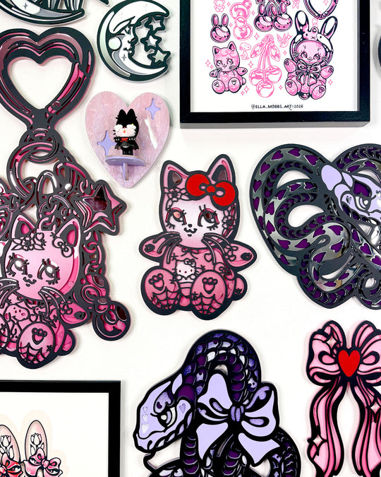 Kitty Charm 30cm/11.8" Painted 