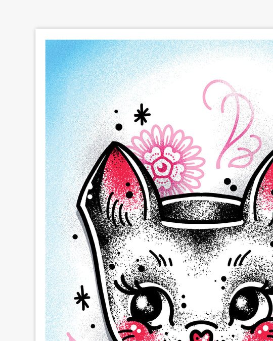 Kitty Teacup Print