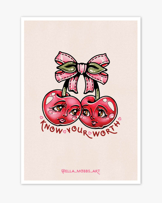 Know Your Worth Print - Ella Mobbs