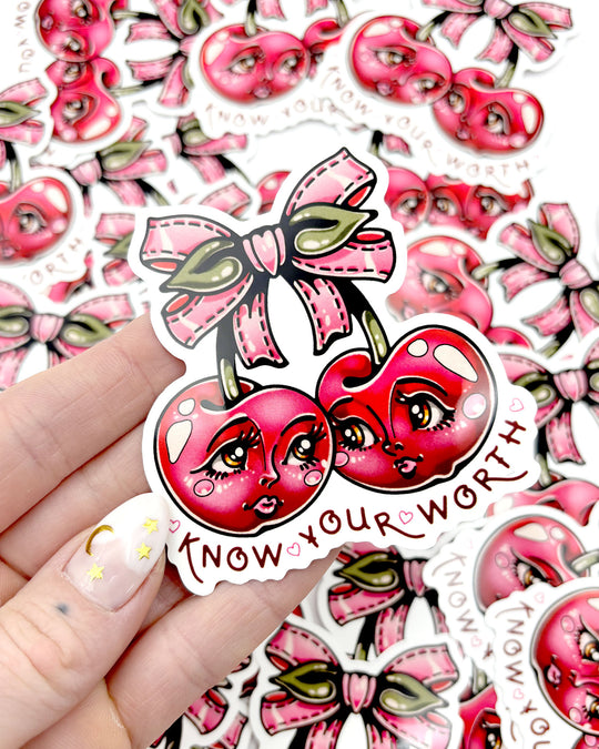 Know Your Worth Sticker