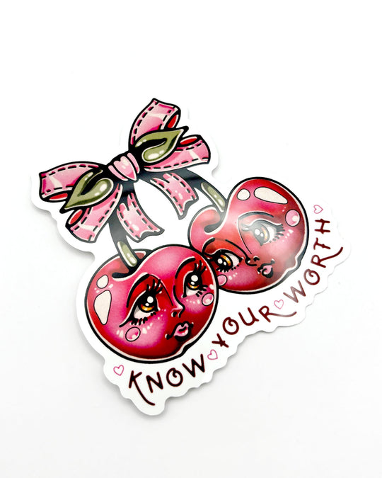 Know Your Worth Sticker - Ella Mobbs
