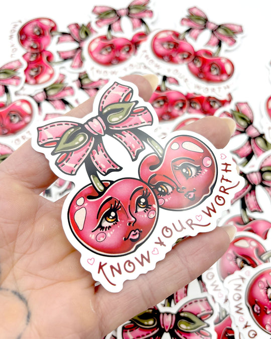 Know Your Worth Sticker - Ella Mobbs