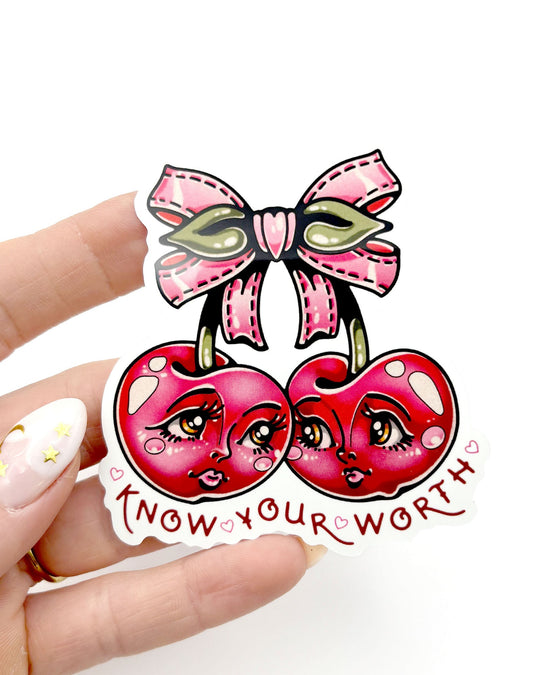 Know Your Worth Sticker - Ella Mobbs
