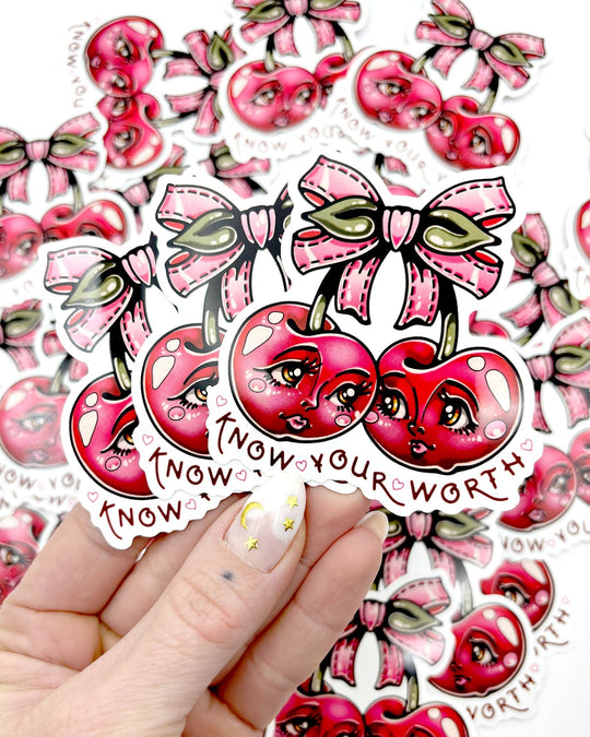 Know Your Worth Sticker - Ella Mobbs
