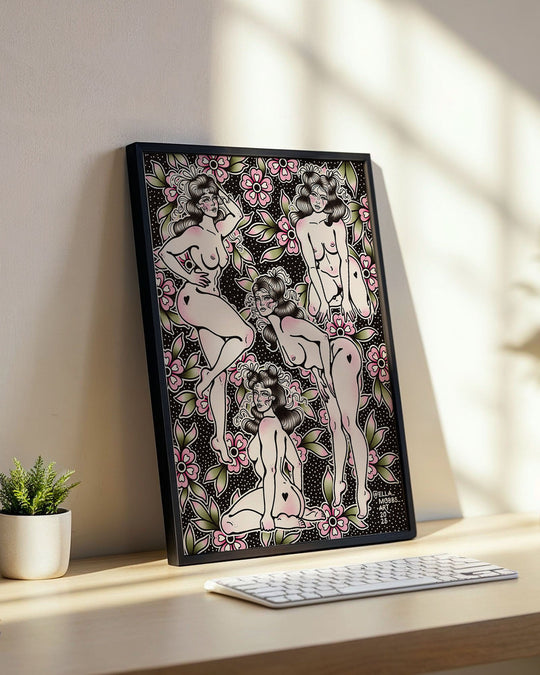 Ladies and Flowers Print - Ella Mobbs