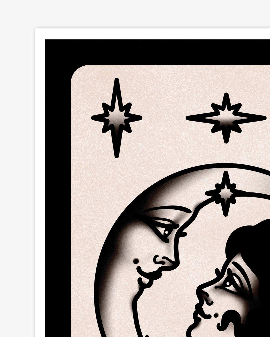 Lady and Moon Love Print