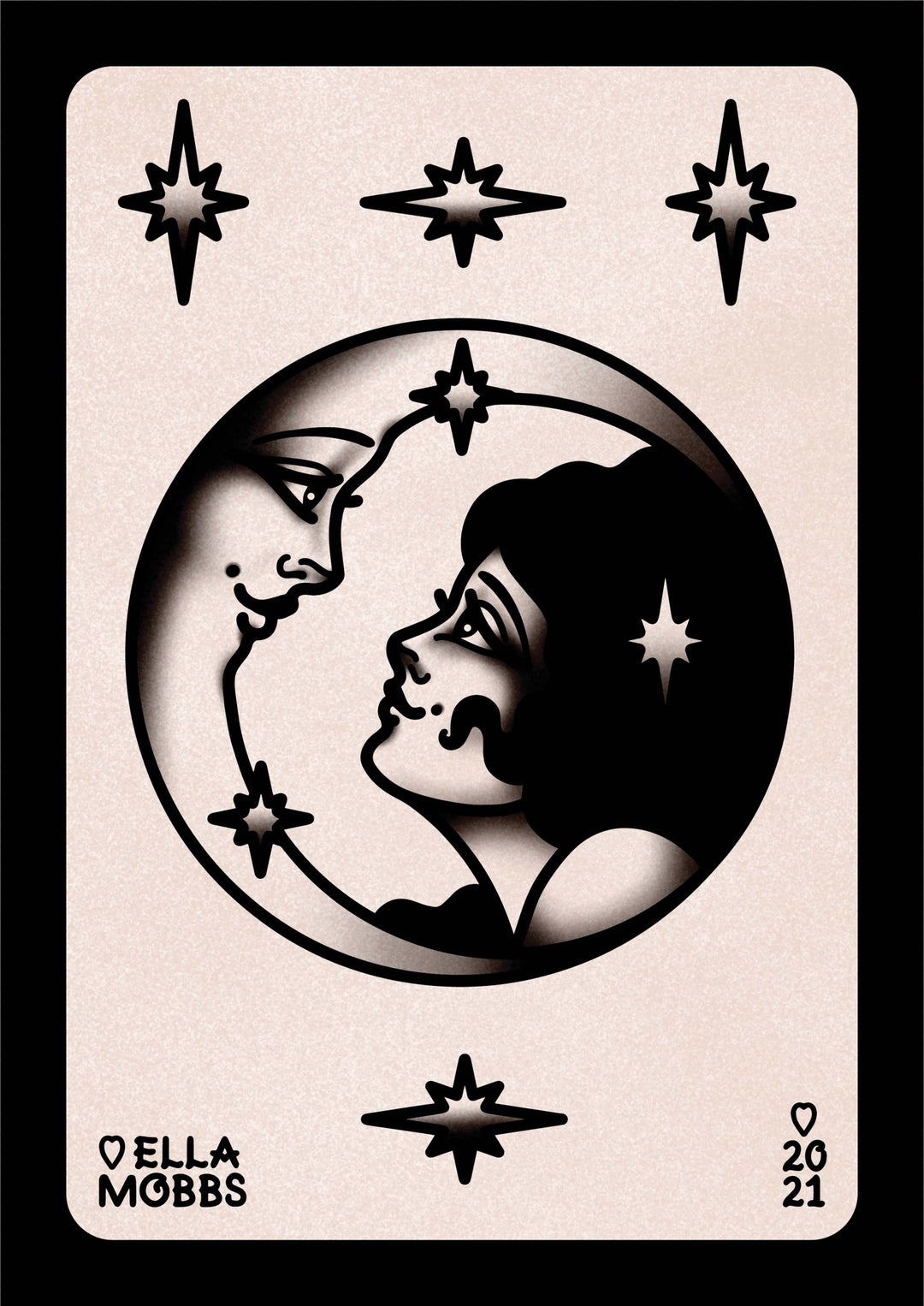 Lady and Moon Love Print - EllaMobbs