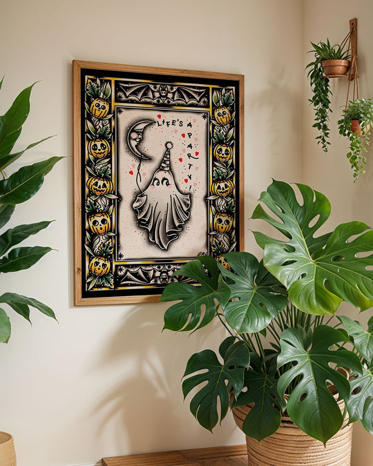Life's A Party Ghost Print - Ella Mobbs