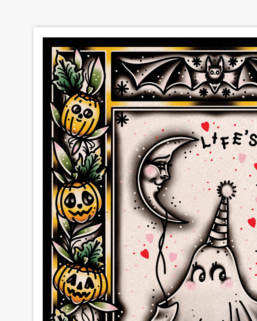 Life's A Party Ghost Print - Ella Mobbs