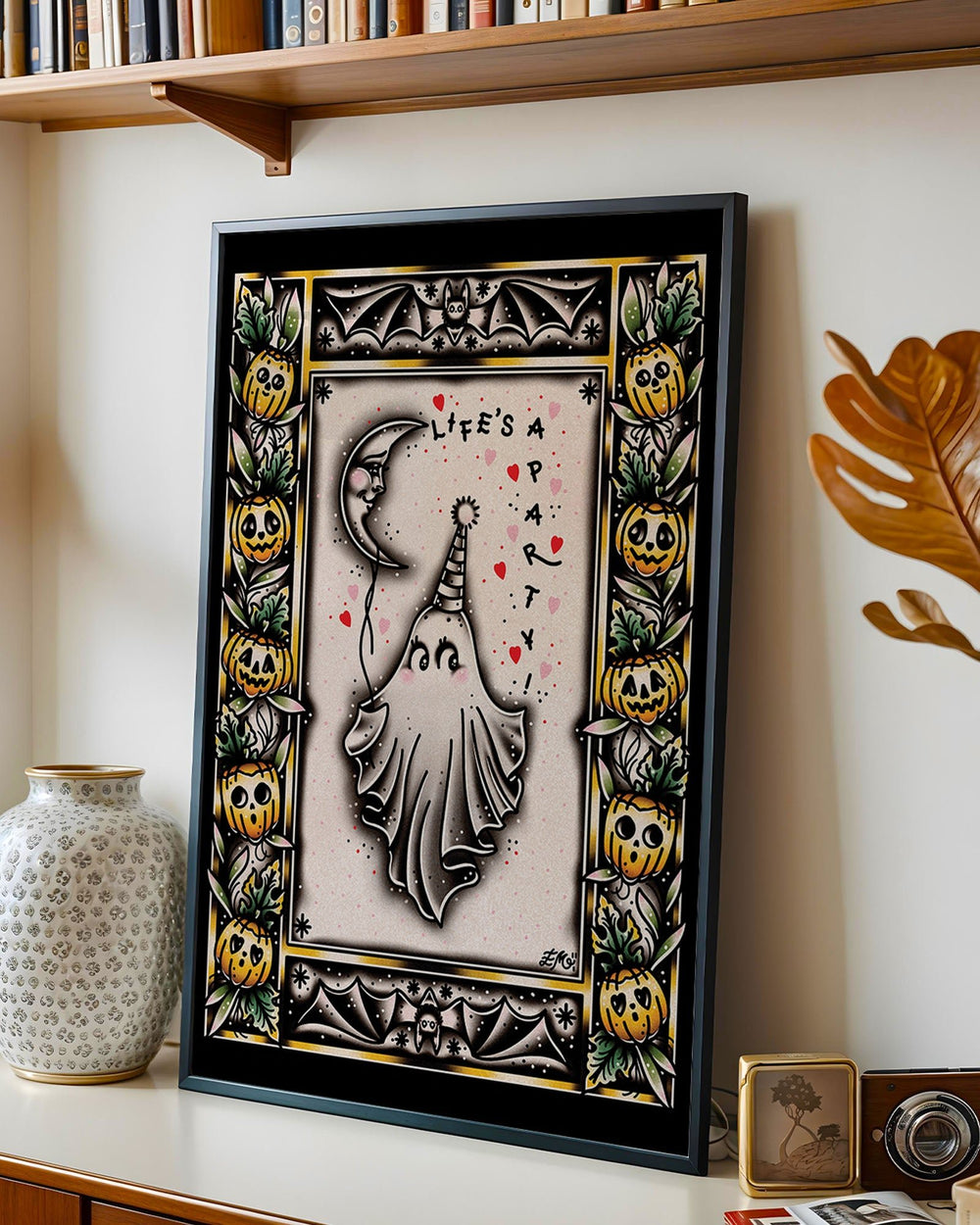 Life's A Party Ghost Print - Ella Mobbs