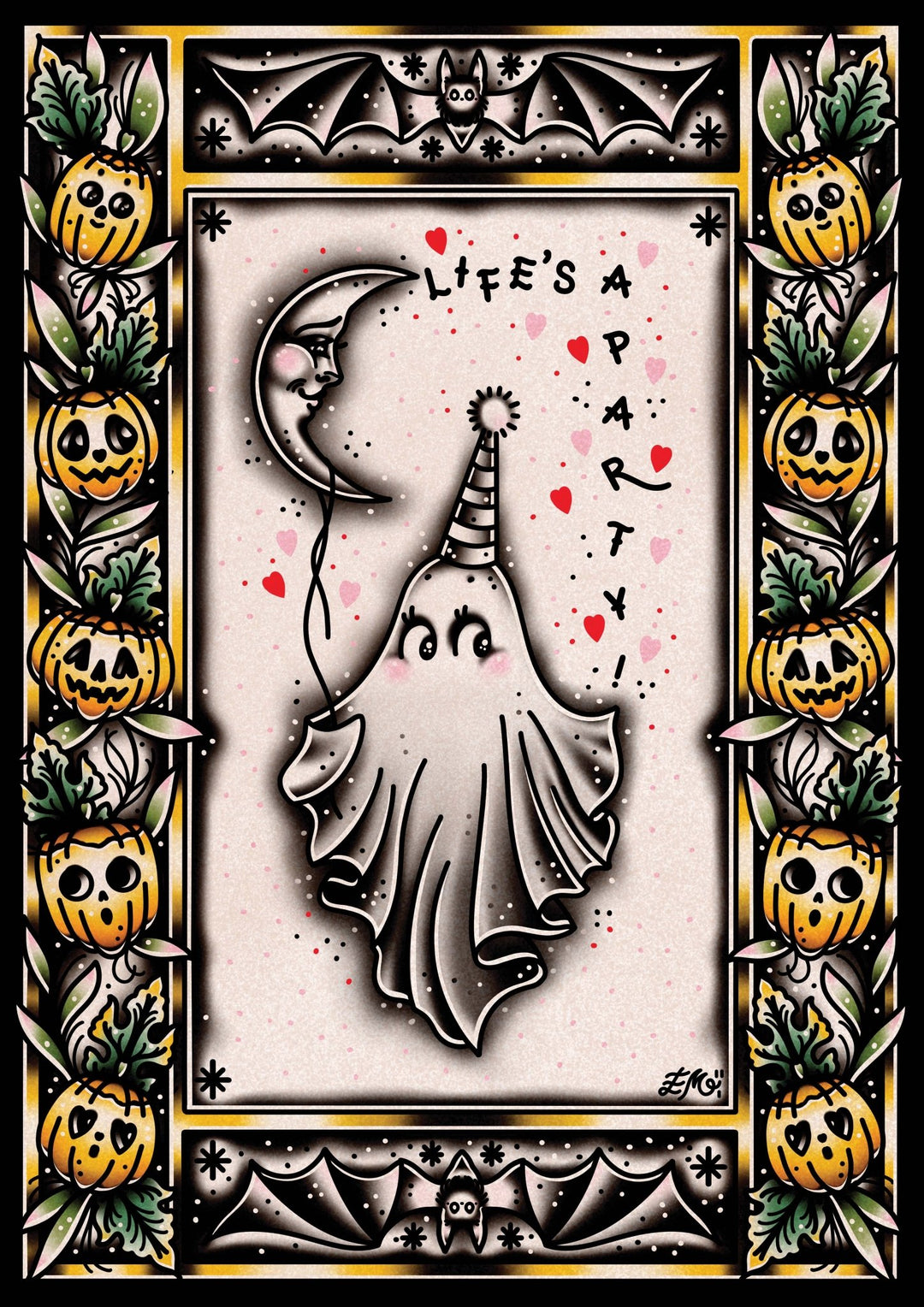 Life's A Party Ghost Print - EllaMobbs
